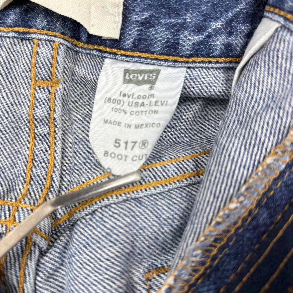 Vintage Levis 517 Mens 33x32 Bootcut Jeans Thigh Faded Denim